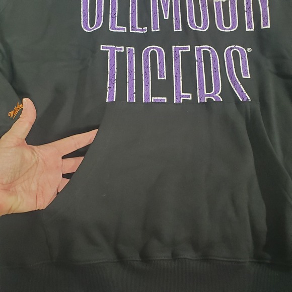 Mitchell & Ness Clemson Tigers Fleece Hoodie Mens 2XL Black NCAA Football  New - Picture 4 of 14